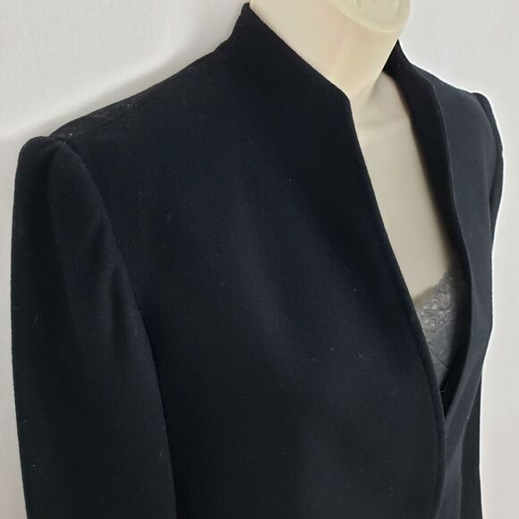 Vtg Suits Galore Jim Baldwin Wool Blazer Women's Size 6 Black One Single Button - Picture 2 of 9
